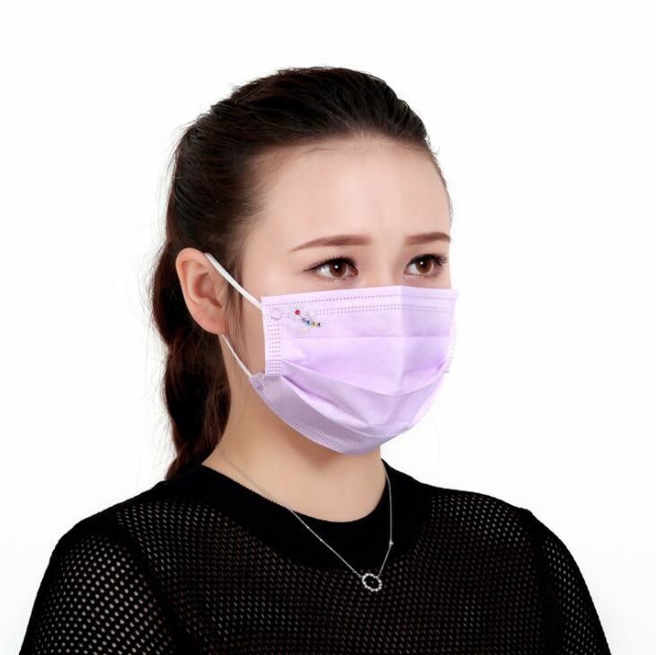 Anti polvere di colore dell'orecchio della maschera eliminabile rosa del ciclo 65 GSM per protezione del fronte fornitore